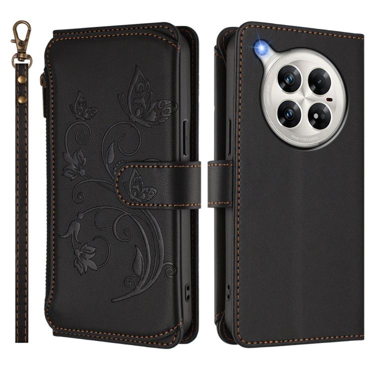 For Infinix Zero 40 4G Butterfly Love Flower Multi-card Zipper Wallet Leather Phone Case
