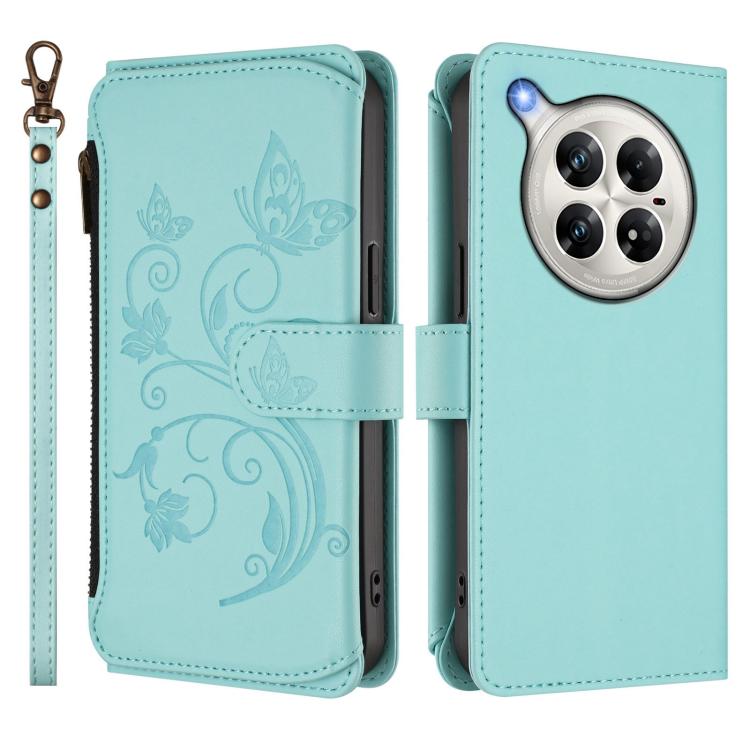 For Infinix Zero 40 4G Butterfly Love Flower Multi-card Zipper Wallet Leather Phone Case