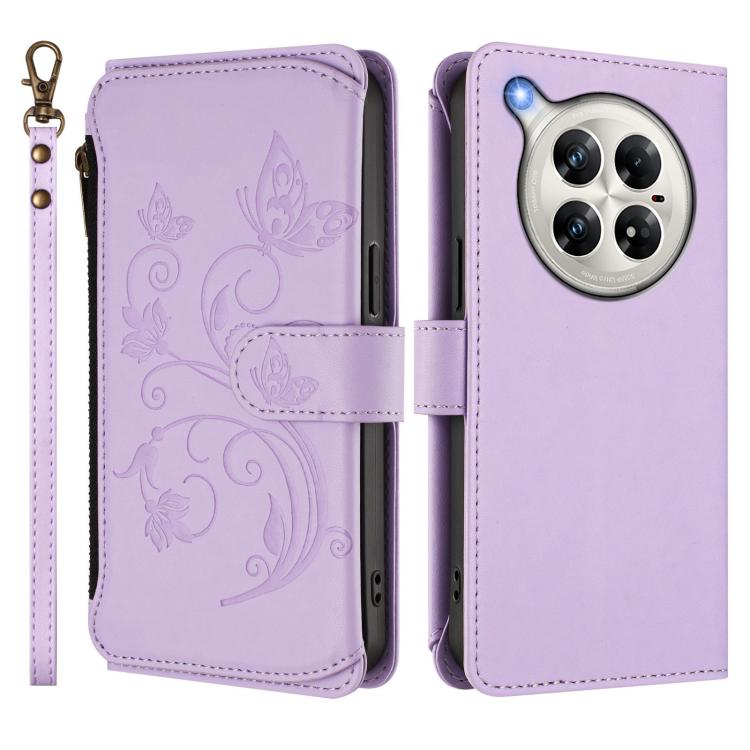 For Infinix Zero 40 4G Butterfly Love Flower Multi-card Zipper Wallet Leather Phone Case
