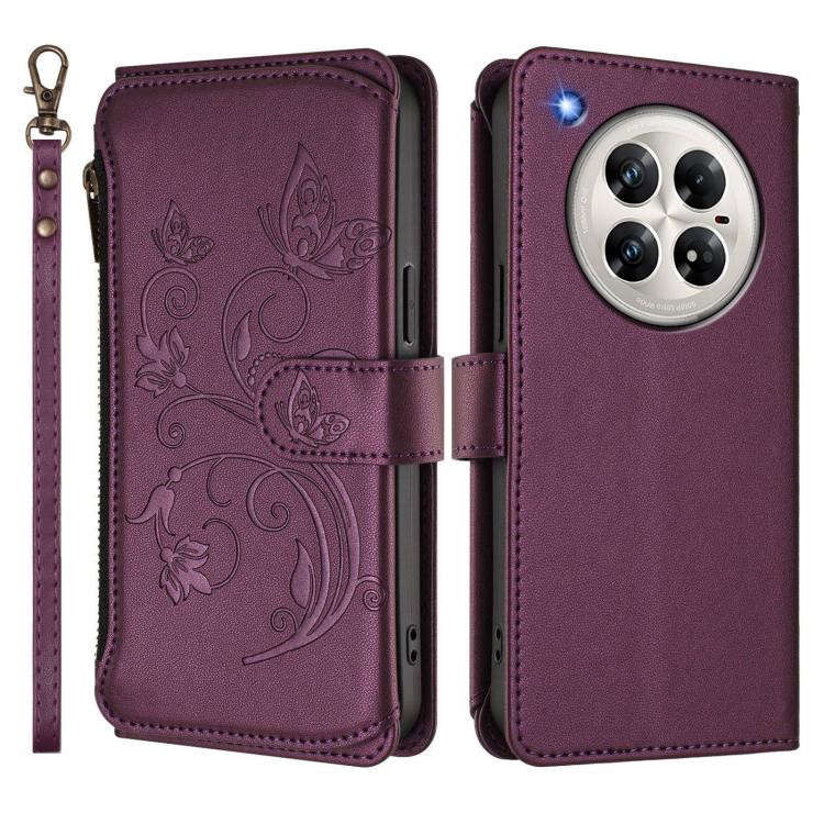 For Infinix Zero 40 5G Butterfly Love Flower Multi-card Zipper Wallet Leather Phone Case