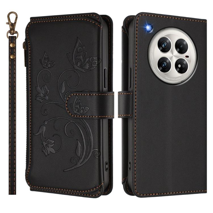 For Infinix Zero 40 5G Butterfly Love Flower Multi-card Zipper Wallet Leather Phone Case