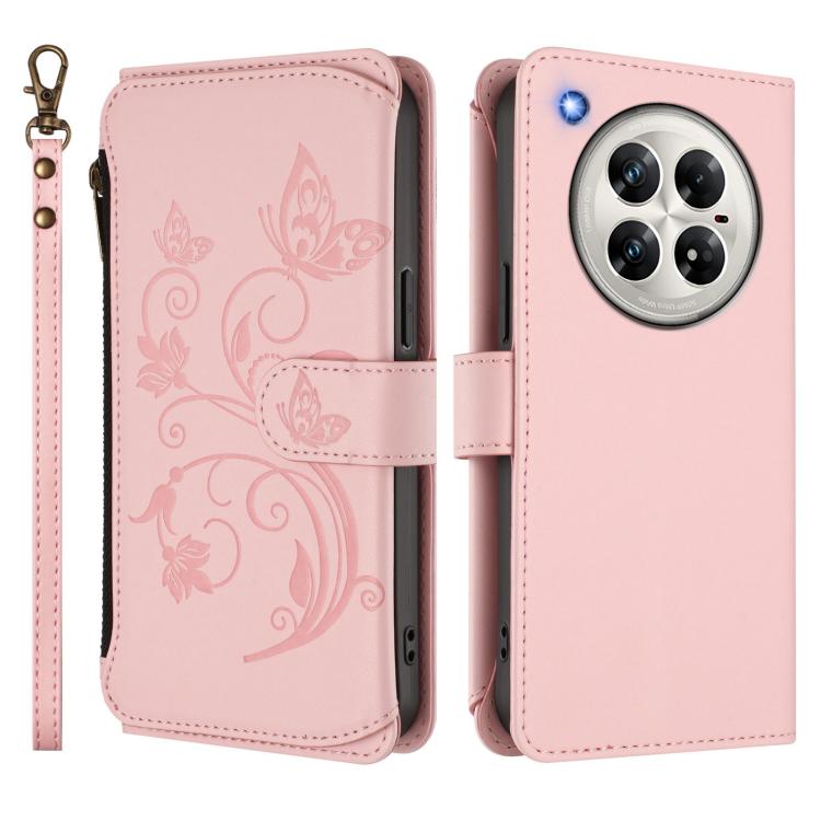 For Infinix Zero 40 5G Butterfly Love Flower Multi-card Zipper Wallet Leather Phone Case