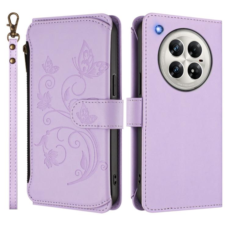 For Infinix Zero 40 5G Butterfly Love Flower Multi-card Zipper Wallet Leather Phone Case