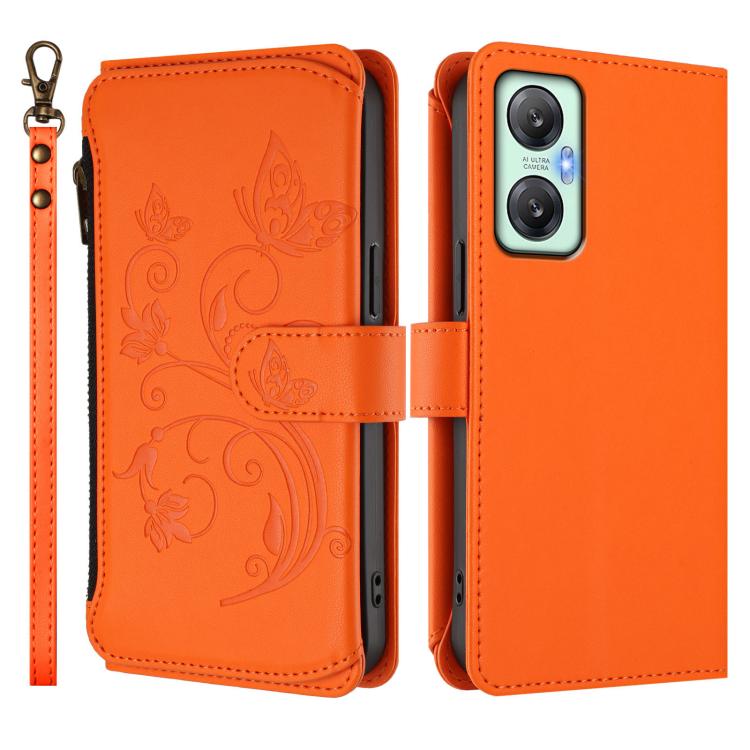 For Infinix Hot 20s / 20 Pro Butterfly Love Flower Multi-card Zipper Wallet Leather Phone Case