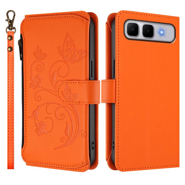 For Infinix Smart 10 Plus 4G Butterfly Love Flower Multi-card Zipper Wallet Leather Phone Case