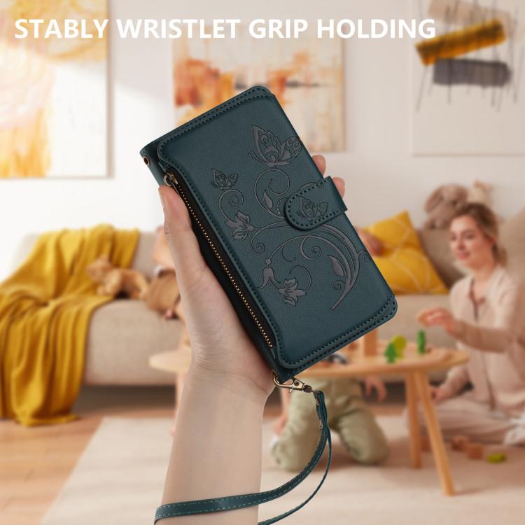 For Infinix Smart 10 Plus 4G Butterfly Love Flower Multi-card Zipper Wallet Leather Phone Case