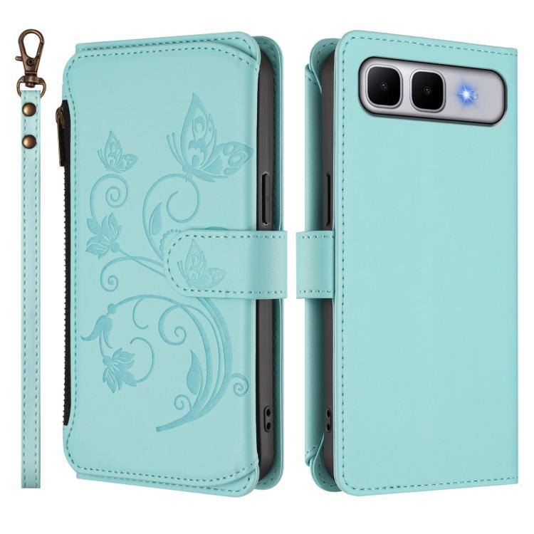 For Infinix Smart 10 Plus 4G Butterfly Love Flower Multi-card Zipper Wallet Leather Phone Case