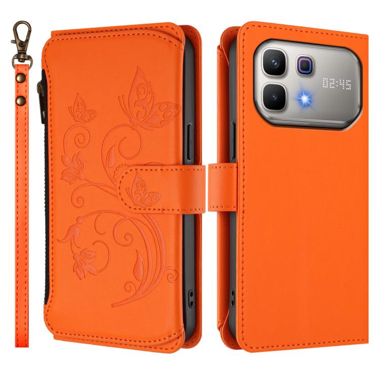 For Infinix Note 60 / 60 Pro 5G Butterfly Love Flower Multi-card Zipper Wallet Leather Phone Case