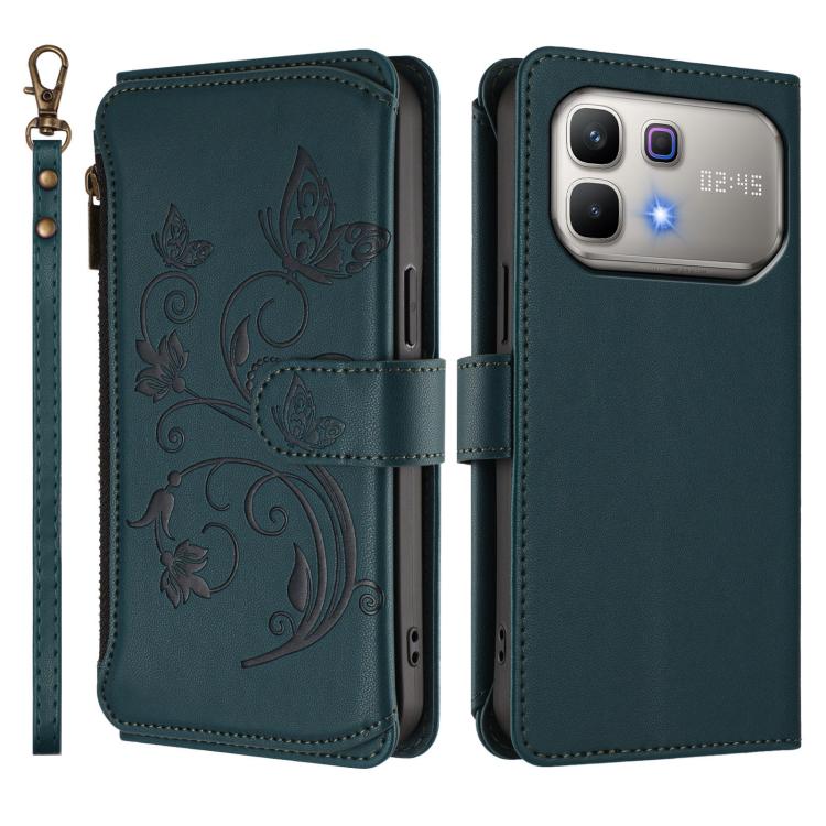 For Infinix Note 60 / 60 Pro 5G Butterfly Love Flower Multi-card Zipper Wallet Leather Phone Case