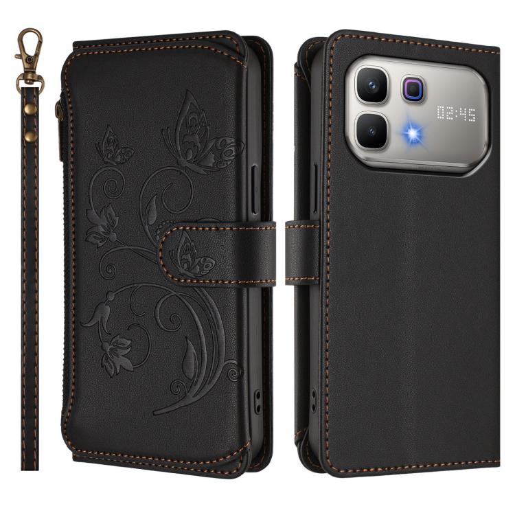 For Infinix Note 60 / 60 Pro 5G Butterfly Love Flower Multi-card Zipper Wallet Leather Phone Case