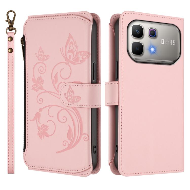 For Infinix Note 60 / 60 Pro 5G Butterfly Love Flower Multi-card Zipper Wallet Leather Phone Case