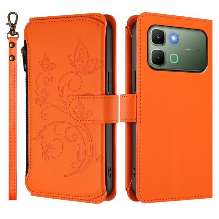For Infinix Note Edge 5G Butterfly Love Flower Multi-card Zipper Wallet Leather Phone Case
