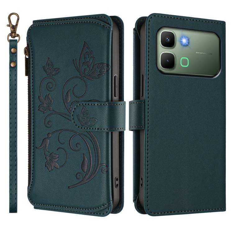 For Infinix Note Edge 5G Butterfly Love Flower Multi-card Zipper Wallet Leather Phone Case