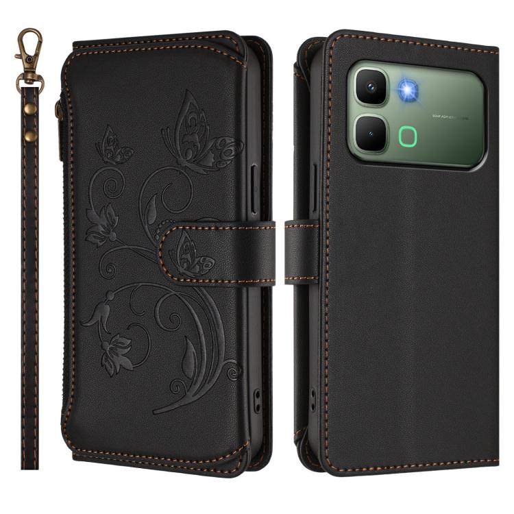For Infinix Note Edge 5G Butterfly Love Flower Multi-card Zipper Wallet Leather Phone Case