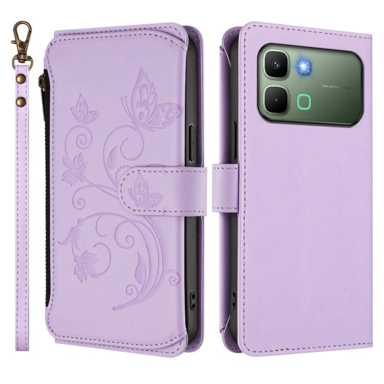 For Infinix Note Edge 5G Butterfly Love Flower Multi-card Zipper Wallet Leather Phone Case