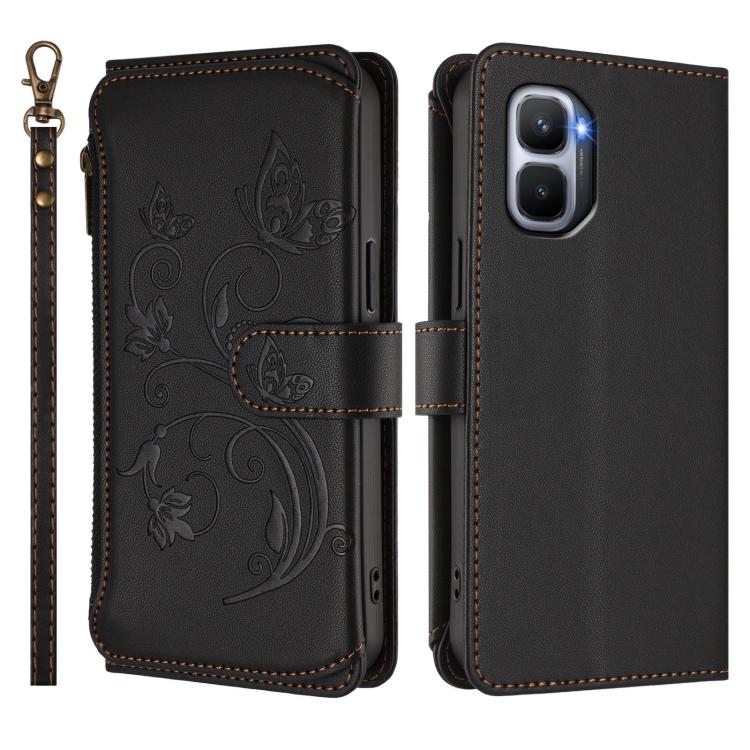For Infinix GT 50 Pro 5G Butterfly Love Flower Multi-card Zipper Wallet Leather Phone Case