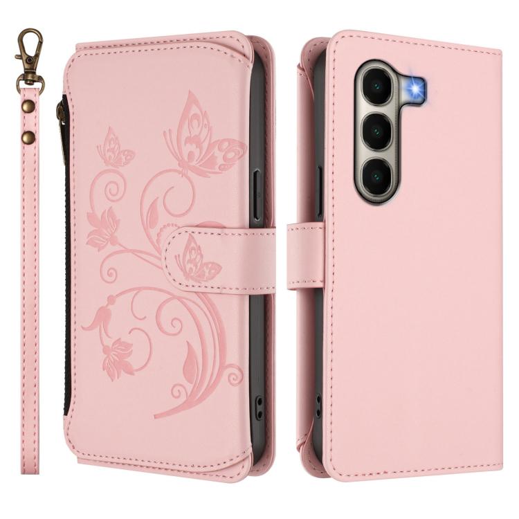 For Itel A95 5G Butterfly Love Flower Multi-card Zipper Wallet Leather Phone Case