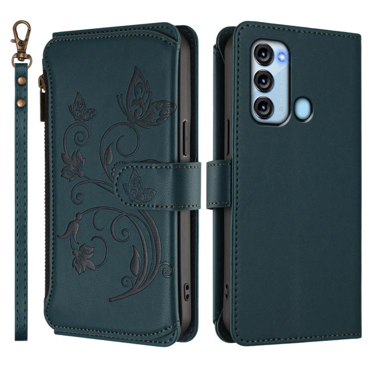 For Itel S17 / S661W / Vision 3 Butterfly Love Flower Multi-card Zipper Wallet Leather Phone Case