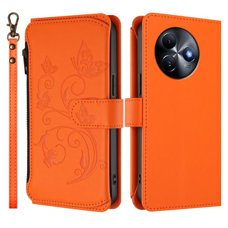 For Itel S24 Butterfly Love Flower Multi-card Zipper Wallet Leather Phone Case