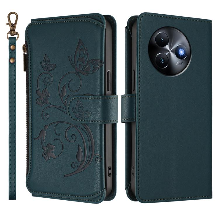 For Itel S24 Butterfly Love Flower Multi-card Zipper Wallet Leather Phone Case