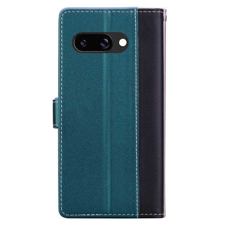 For Google Pixel 9a Embossed Two-Color Leather Phone Case