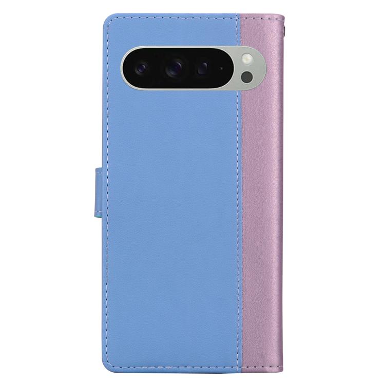 For Google Pixel 9 Pro Embossed Two-Color Leather Phone Case