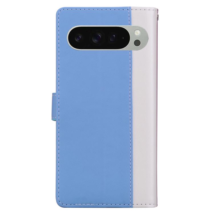 For Google Pixel 9 Pro Embossed Two-Color Leather Phone Case
