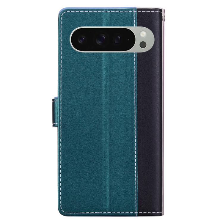 For Google Pixel 9 Pro Embossed Two-Color Leather Phone Case