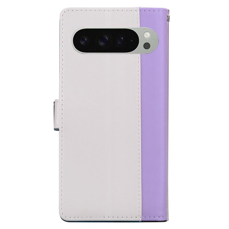 For Google Pixel 9 Pro Embossed Two-Color Leather Phone Case