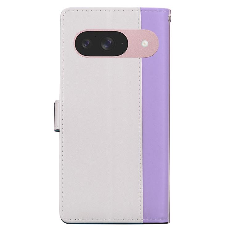 For Google Pixel 9 Embossed Two-Color Leather Phone Case