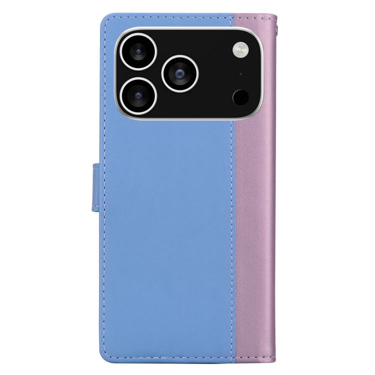 For iPhone 17 Pro Max Embossed Two-Color Leather Phone Case