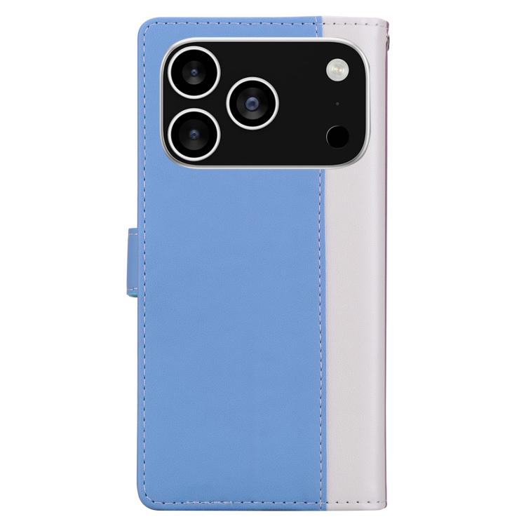 For iPhone 17 Pro Max Embossed Two-Color Leather Phone Case