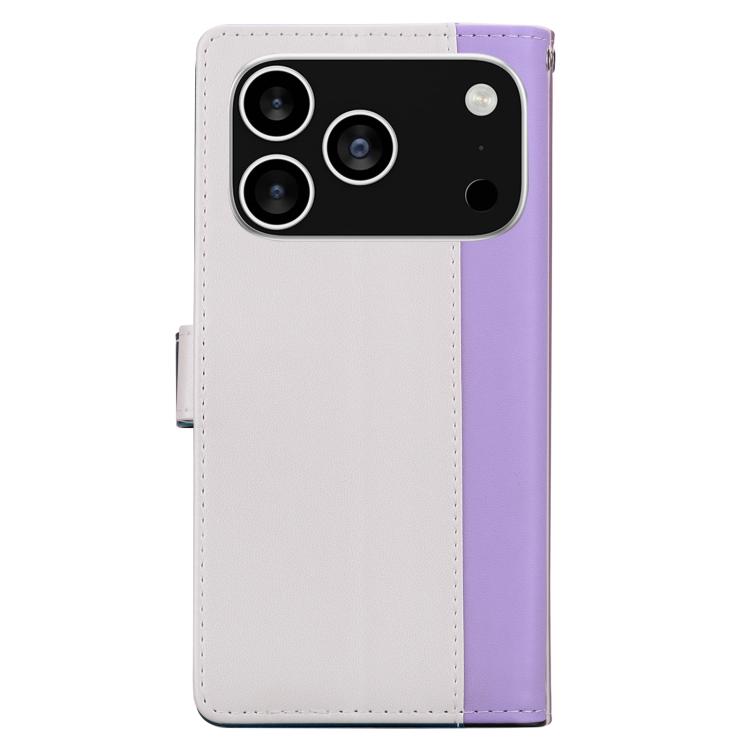 For iPhone 17 Pro Max Embossed Two-Color Leather Phone Case