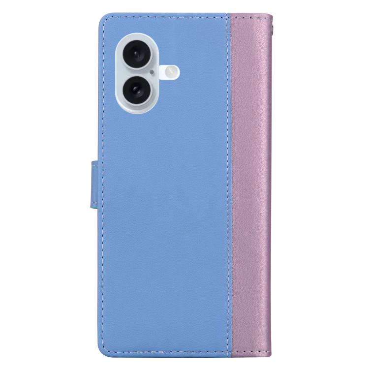 For iPhone 17 Embossed Two-Color Leather Phone Case