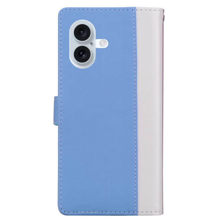 For iPhone 17 Embossed Two-Color Leather Phone Case
