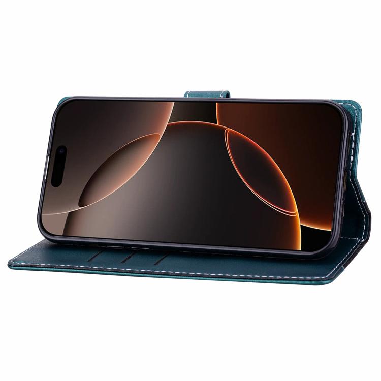 For iPhone 17 Embossed Two-Color Leather Phone Case