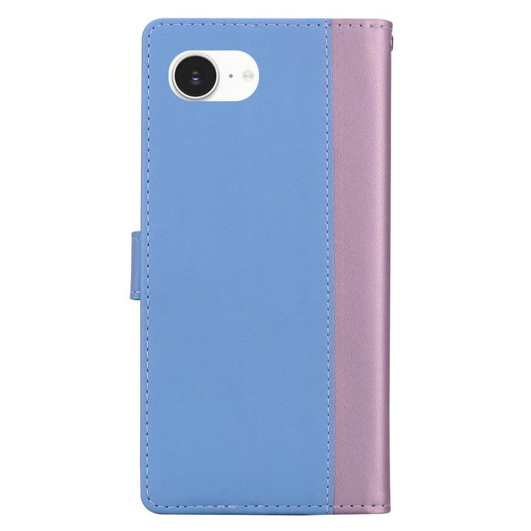 For iPhone 17e / 16e Embossed Two-Color Leather Phone Case