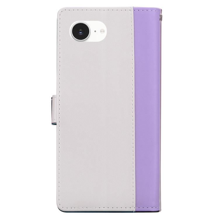 For iPhone 17e / 16e Embossed Two-Color Leather Phone Case