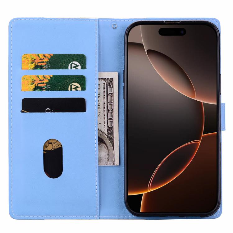For iPhone 16 Pro Max Embossed Two-Color Leather Phone Case