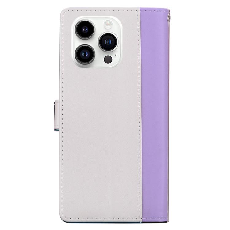 For iPhone 15 Pro Max Embossed Two-Color Leather Phone Case