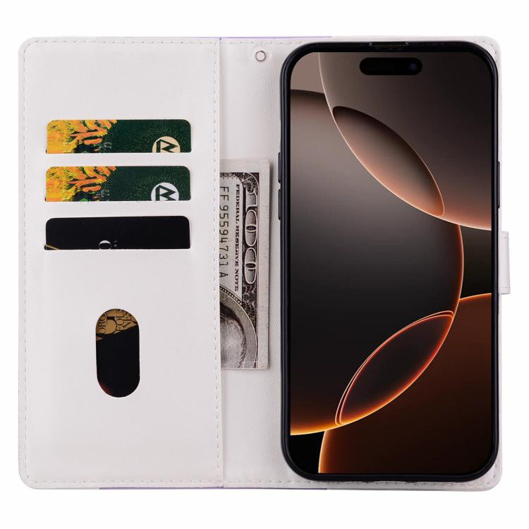 For iPhone 15 Pro Max Embossed Two-Color Leather Phone Case
