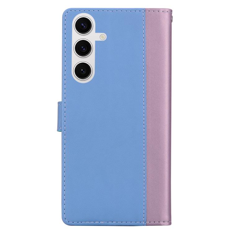 For Samsung Galaxy S25+ 5G Embossed Two-Color Leather Phone Case