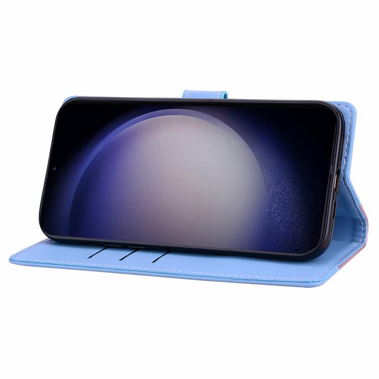For Samsung Galaxy S24+ 5G Embossed Two-Color Leather Phone Case