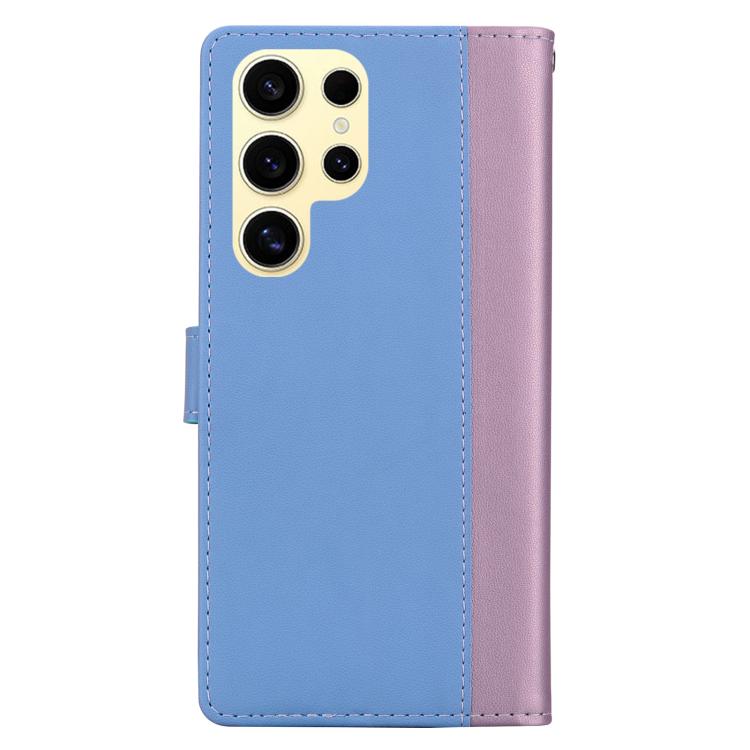 For Samsung Galaxy S23 Ultra 5G Embossed Two-Color Leather Phone Case