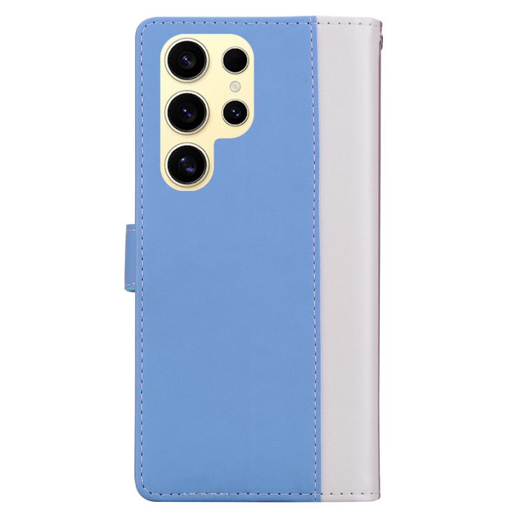 For Samsung Galaxy S22 Ultra 5G Embossed Two-Color Leather Phone Case