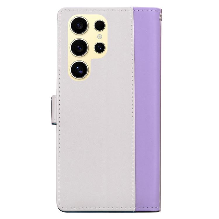 For Samsung Galaxy S22 Ultra 5G Embossed Two-Color Leather Phone Case