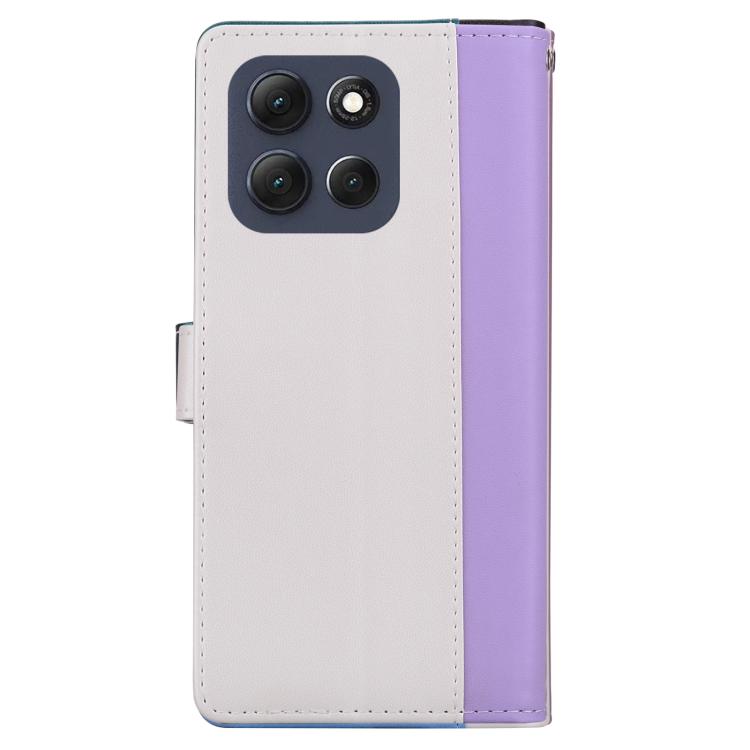 For Motorola Moto G86 5G Embossed Two-Color Leather Phone Case