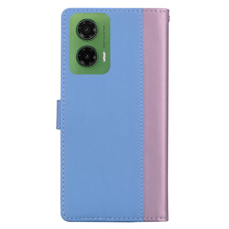 For Motorola Moto G35 Embossed Two-Color Leather Phone Case