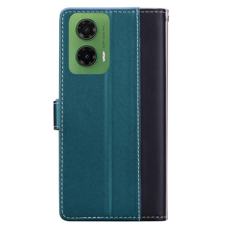 For Motorola Moto G35 Embossed Two-Color Leather Phone Case