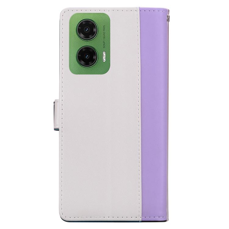 For Motorola Moto G35 Embossed Two-Color Leather Phone Case